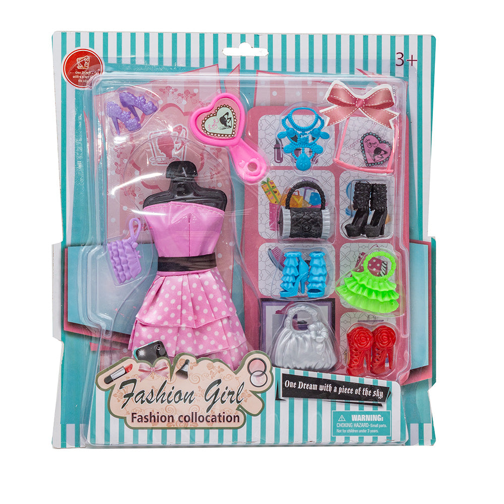 Sukienka z akcesoriami do lalek