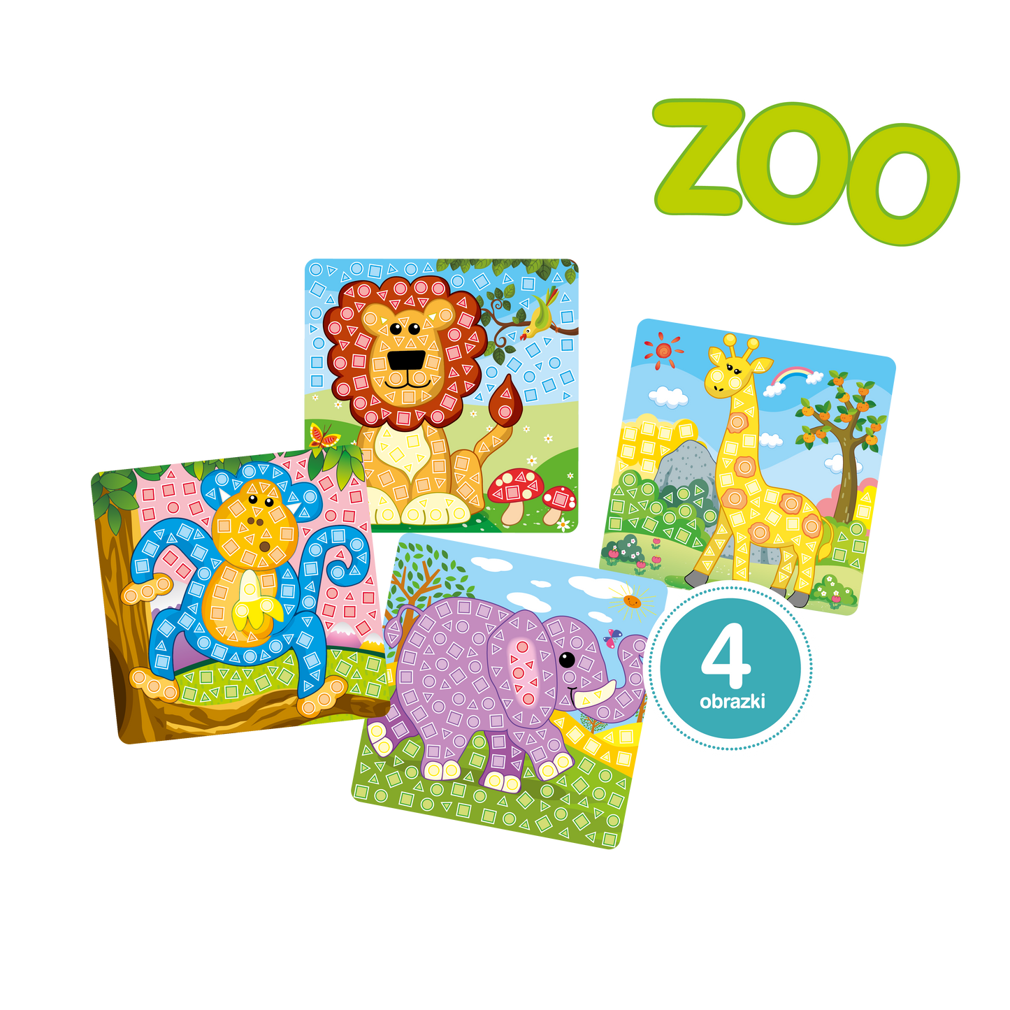 Zmyślna główka - zręczna rączka piankowa wyklejanka ZOO