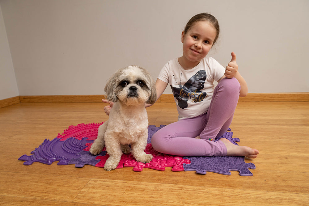 Zestaw mat sensorycznych PINK/VIOLET - 11 elementów MFK-063