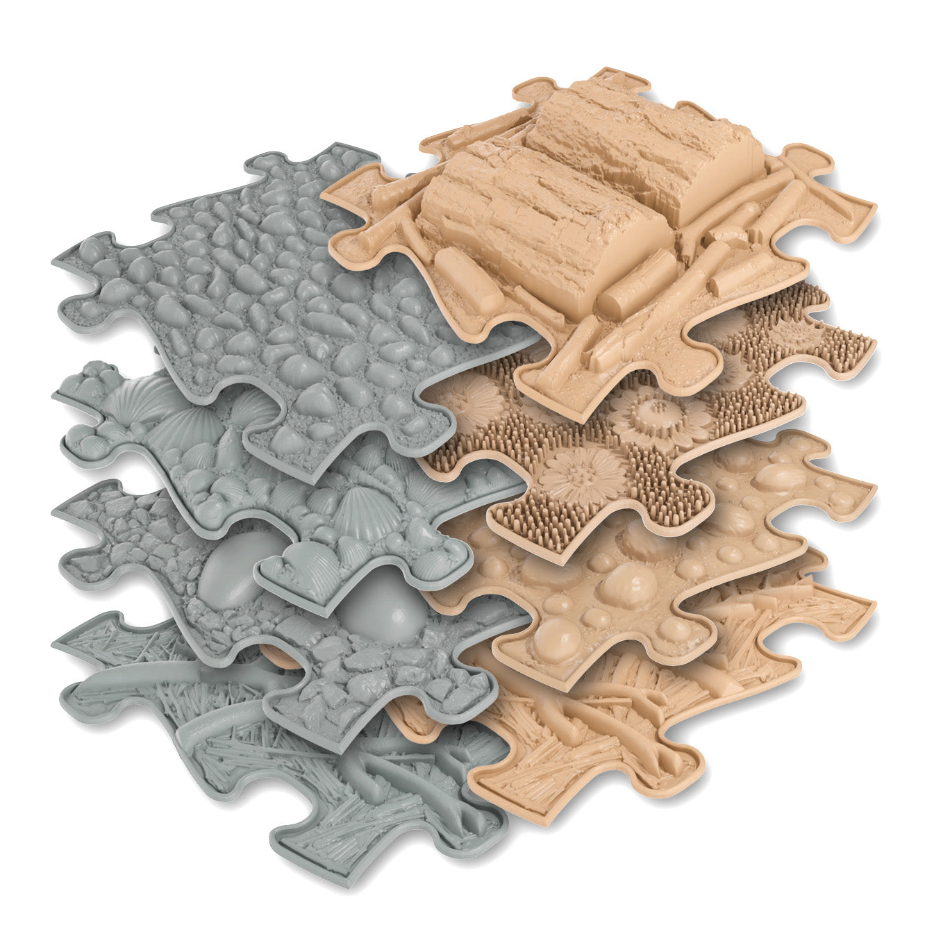 Zestaw mat sensorycznych BASIC SET NATURAL - 8 elementów MFK-065