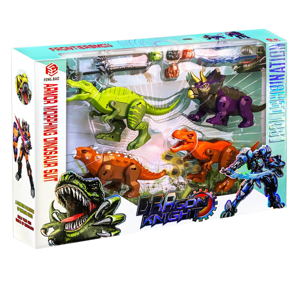 Zestaw 4 dinozaurów - robotów