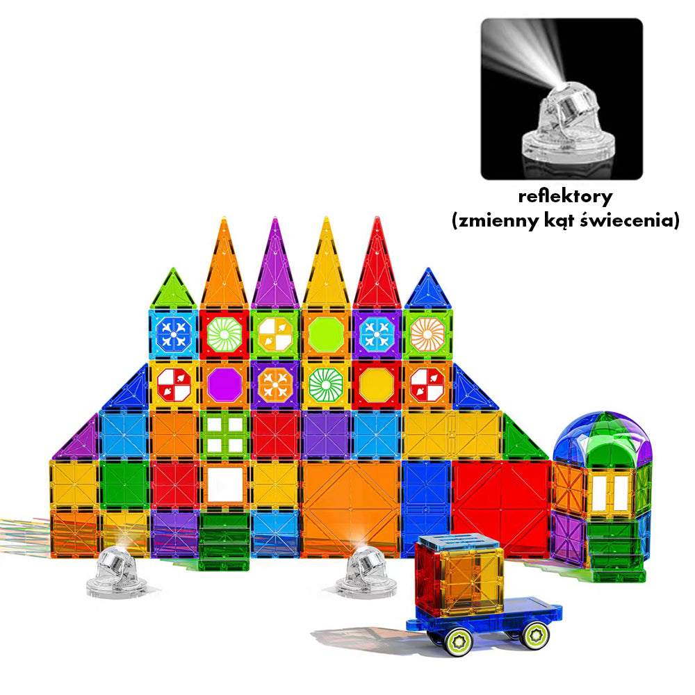 Zestaw klocków magnetycznych - 101 elementów