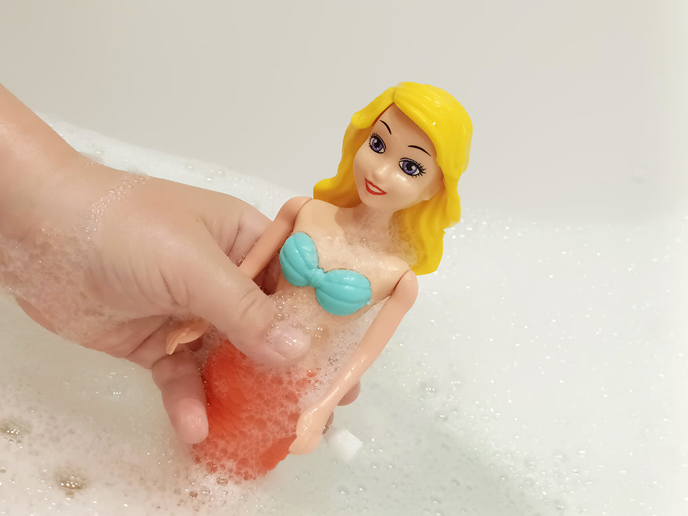 Lalka Syrenka nakręcana do kąpieli
