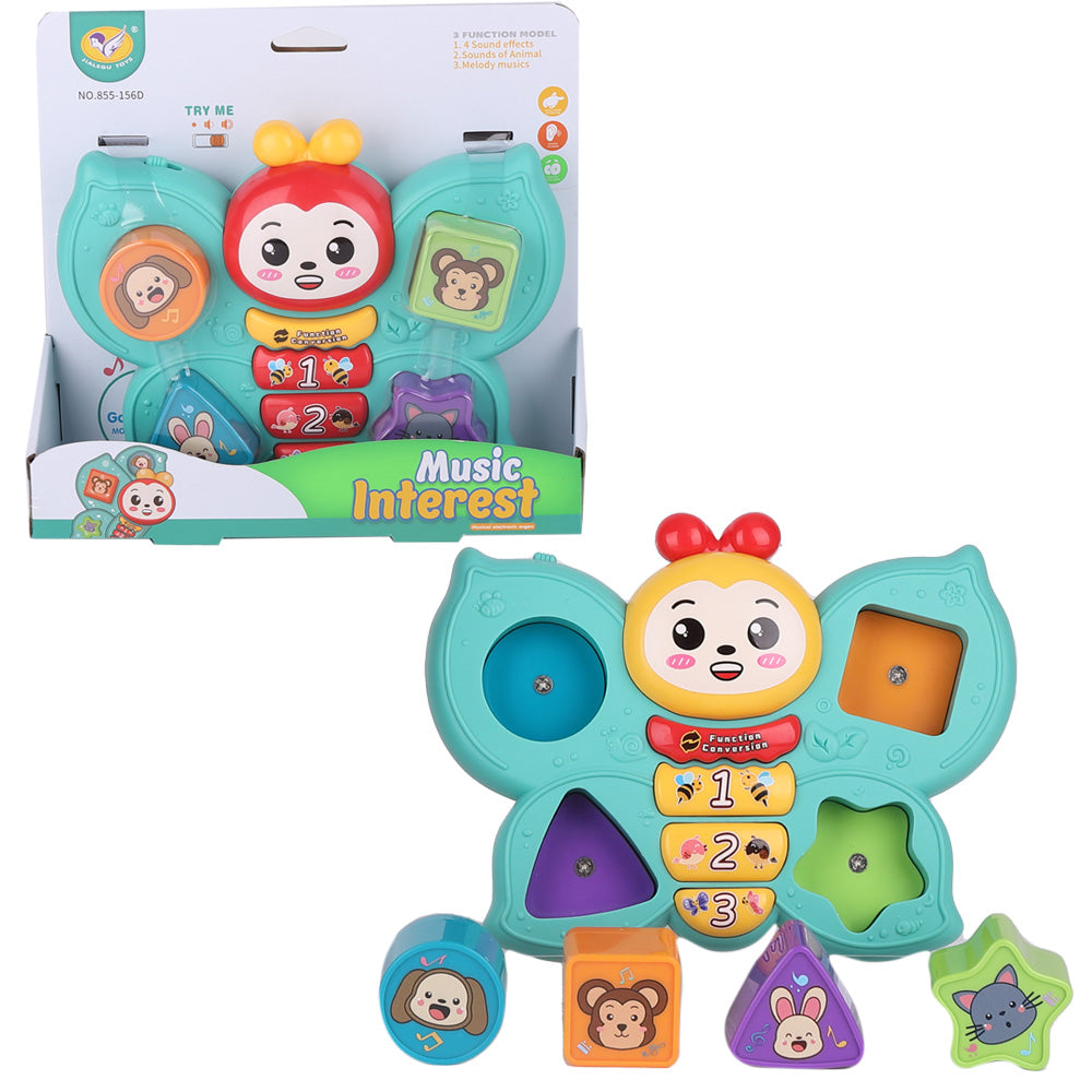 OUTLET Zabawka muzyczna SORTER kształtów - motylek
