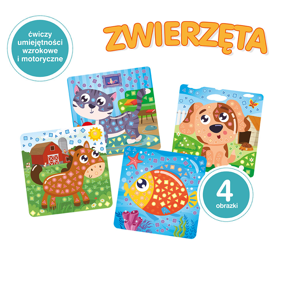 Zmyślna główka - zręczna rączka piankowa wyklejanka ZWIERZĘTA