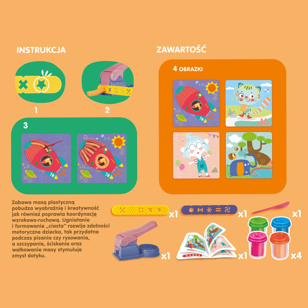 Masa plastyczna Plastusiowe Zabawy z wyciskarką