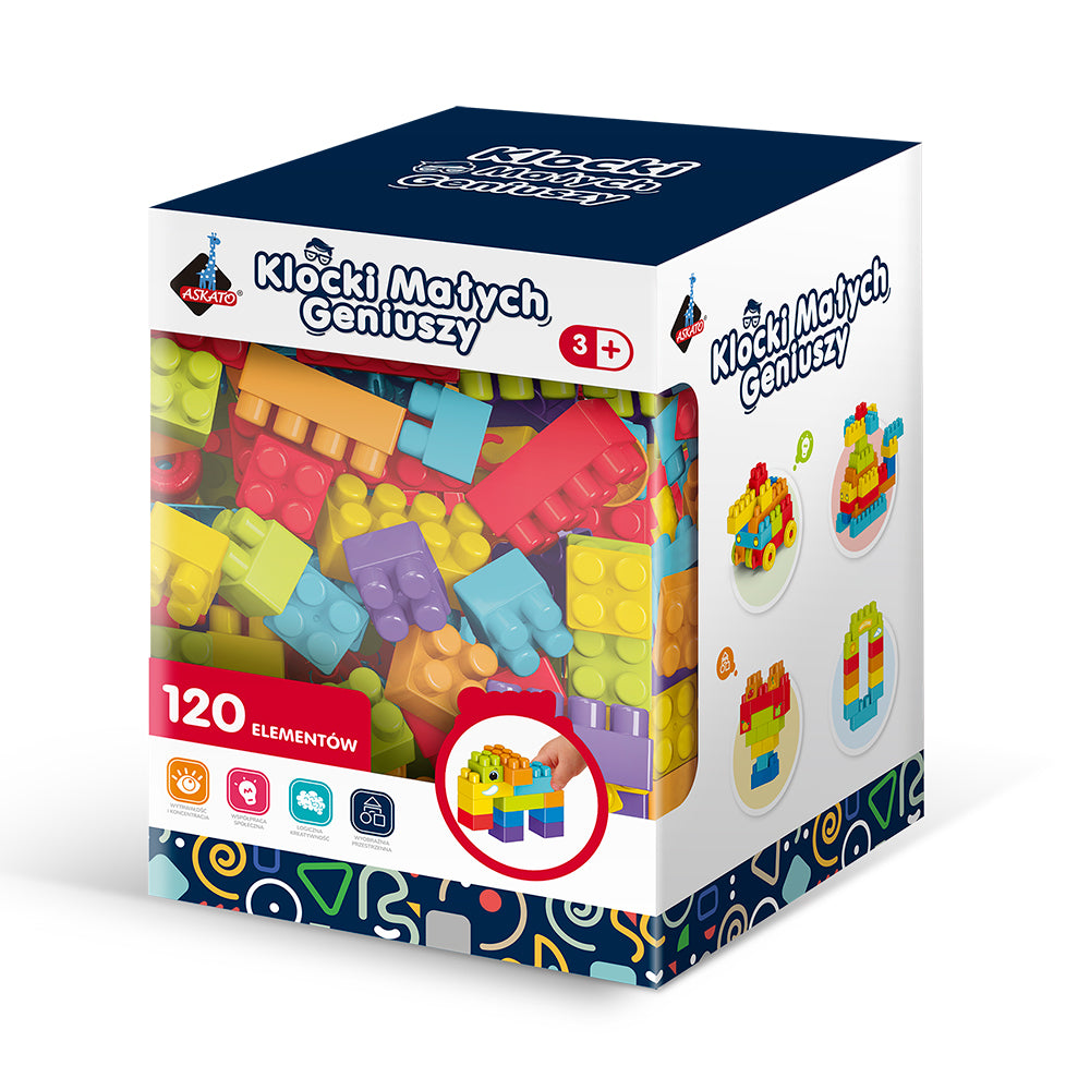 Klocki Małych Geniuszy Cegły - 120 elementów
