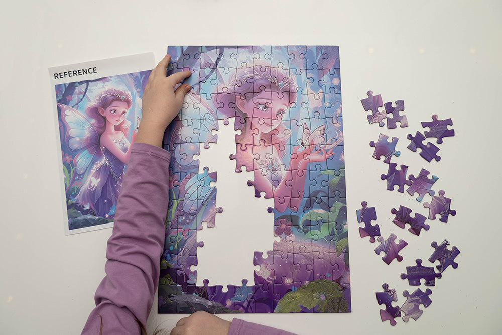Puzzle z brokatem KSIĘŻNICZKA - 100 elementów
