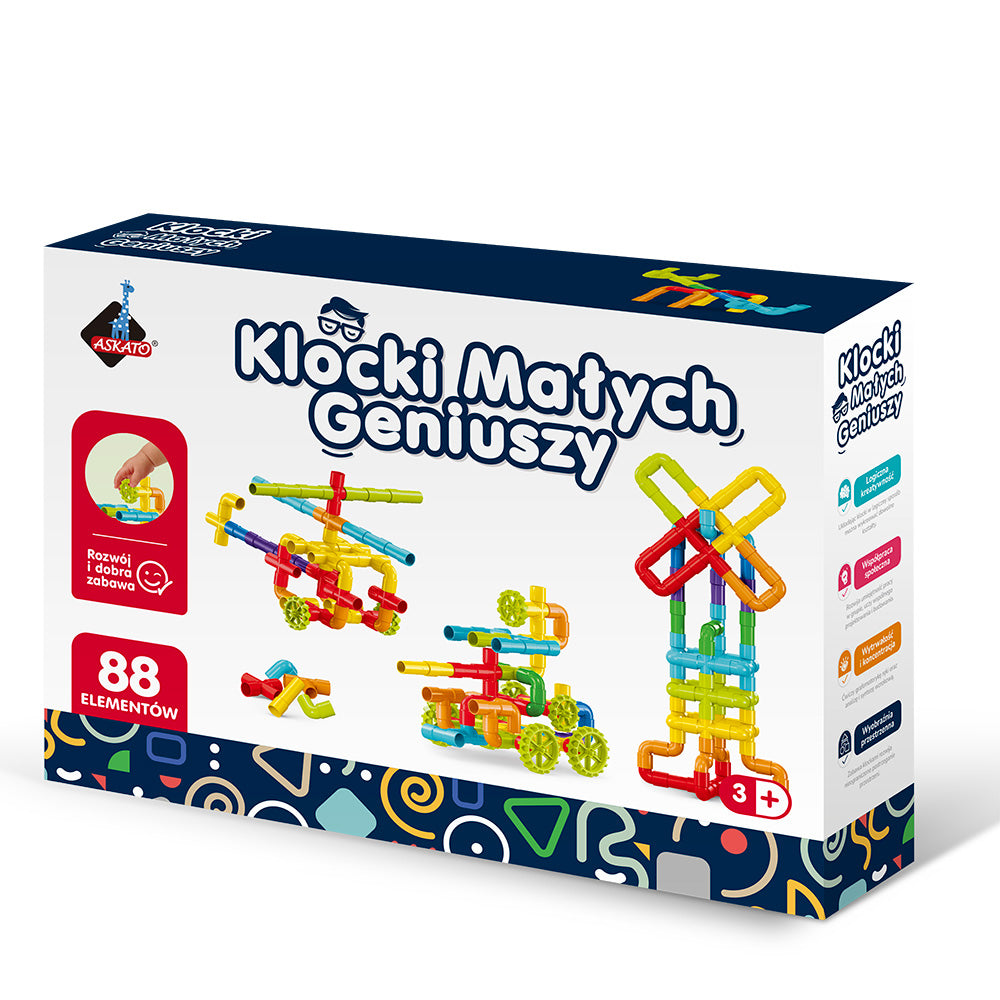 Klocki Małych Geniuszy ZŁĄCZKI – 88 elementów