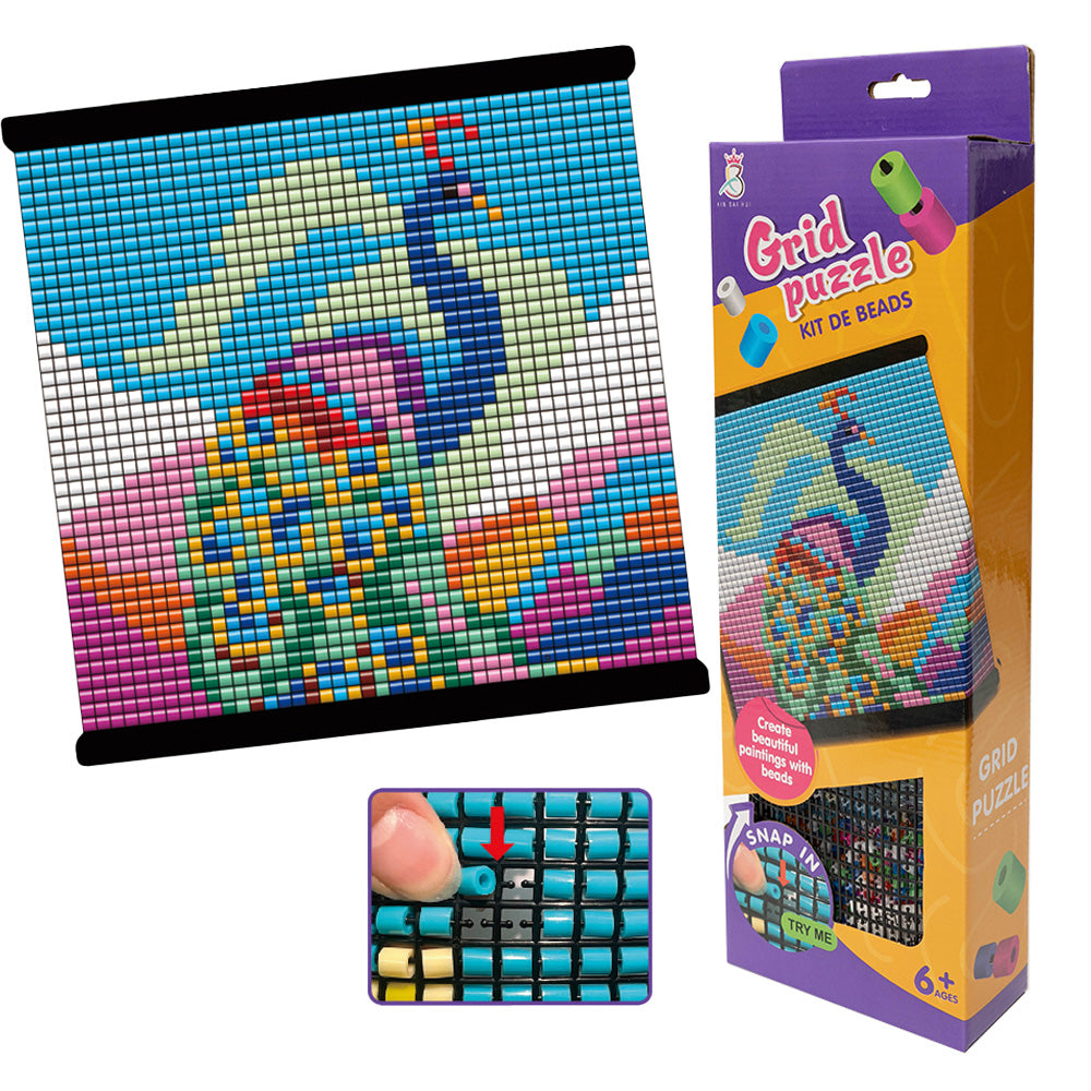 Koralikowy obraz - Paw