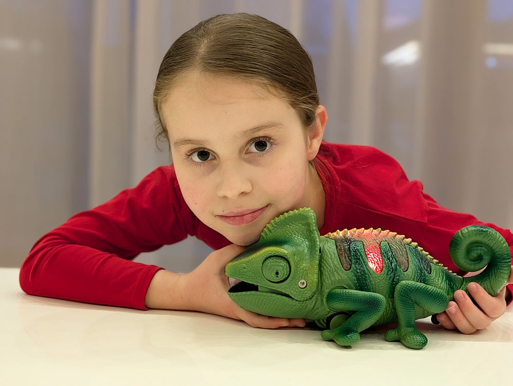 Interaktywny kameleon na pilota