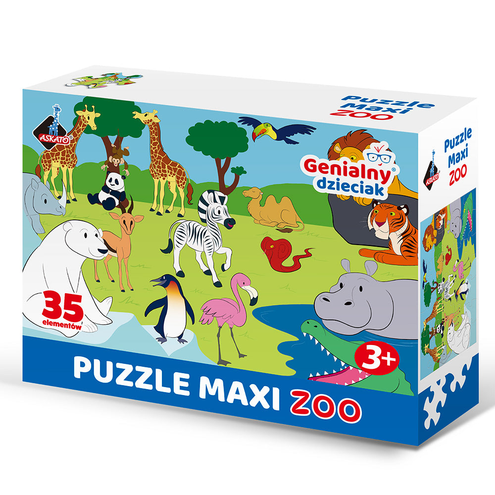 Genialny Dzieciak Puzzle Maxi - ZOO