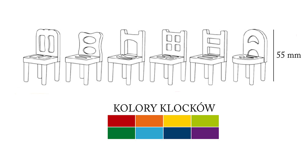 Klocki małych geniuszy krzesełka - 40 el.