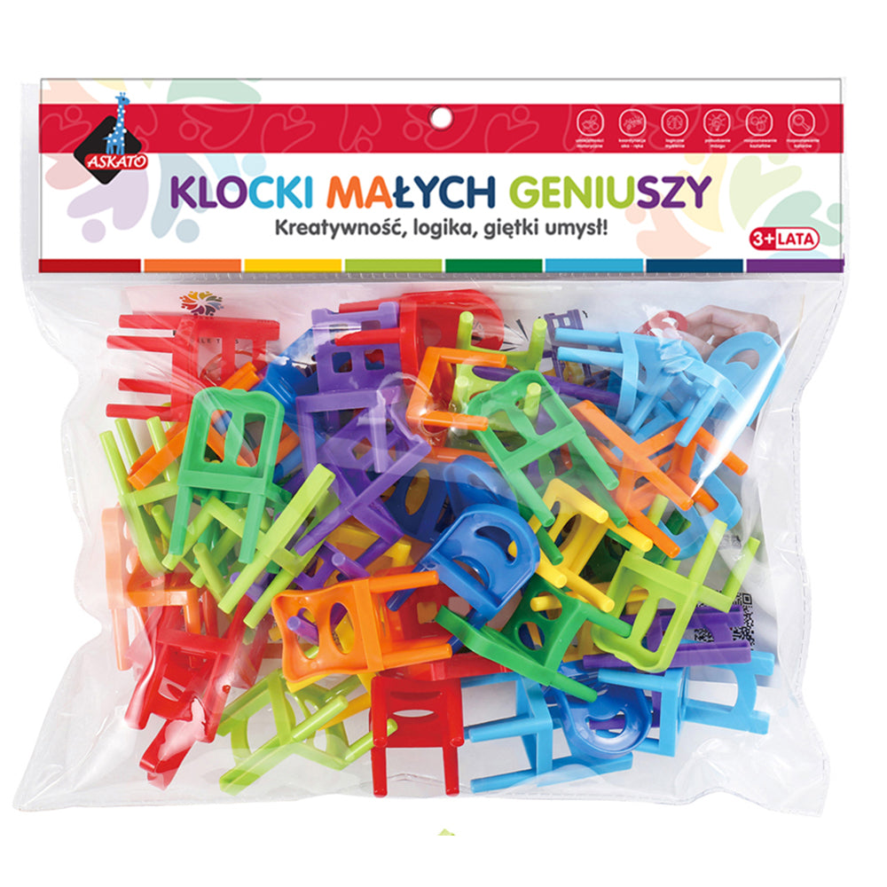 Klocki małych geniuszy krzesełka - 40 el.