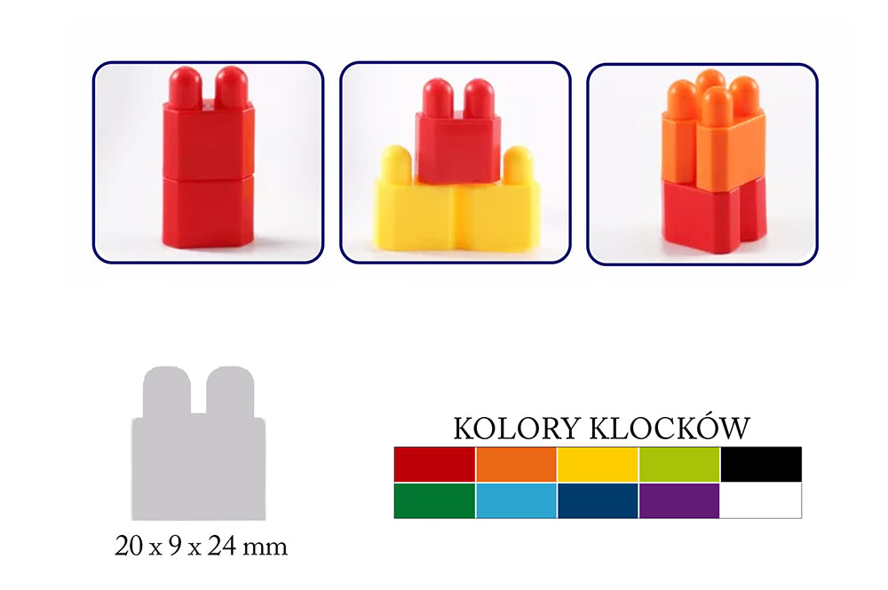 Klocki małych geniuszy cegiełki - 160 el.
