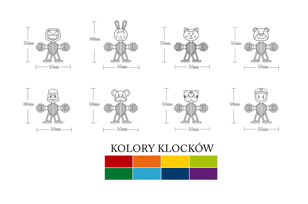 Klocki małych geniuszy liczmany - 34 el.