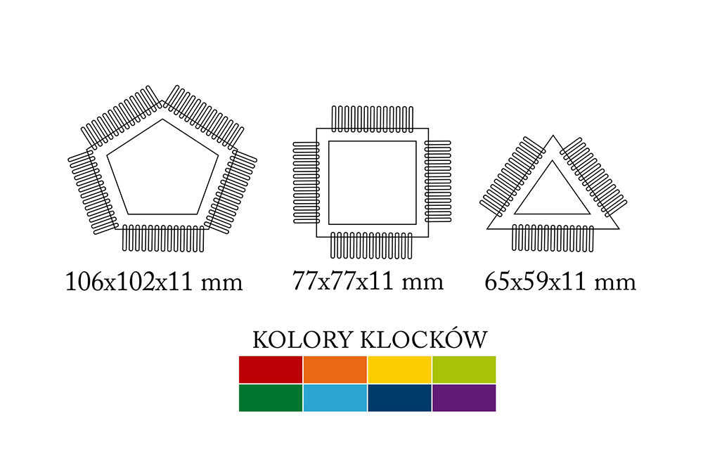Klocki małych geniuszy szczotki - 32 el.