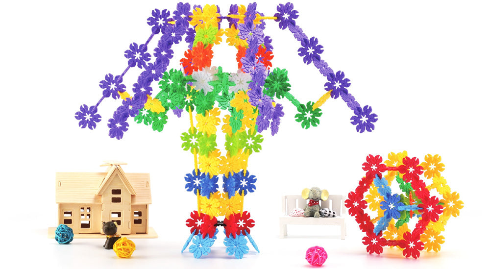 Klocki małych geniuszy kwiatki - 90 el.