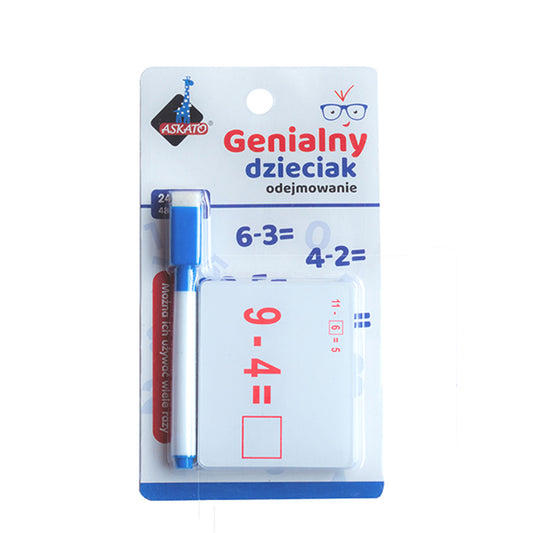 Fiszki arytmetyczne - odejmowanie