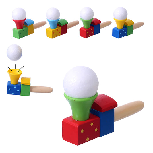 Drewniana dmuchawka logopedyczna