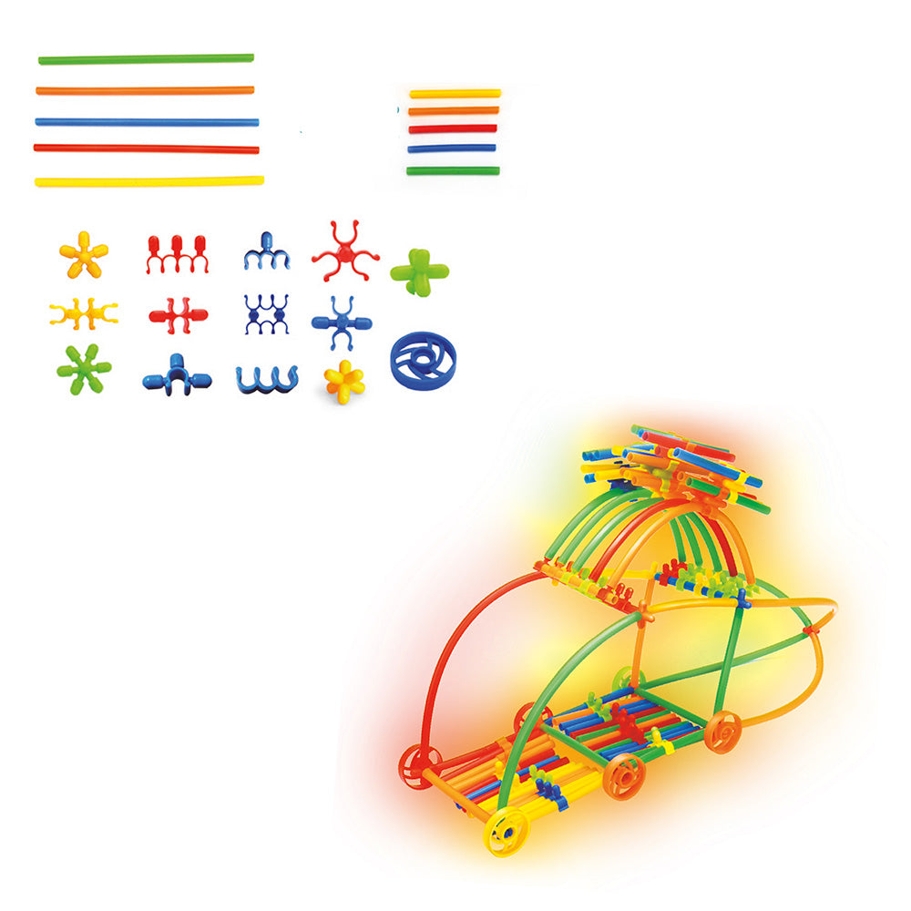 Klocki małych geniuszy słomki świecące w ciemności - 560 el.