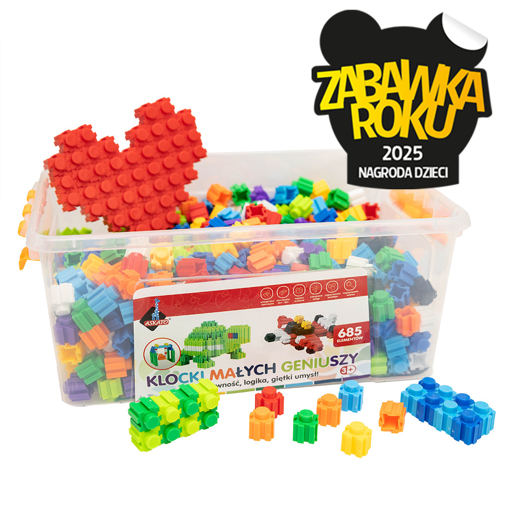 Mega-zestaw klocków konstrukcyjnych - 1485 elementów (685 elementów + 800 elementów)