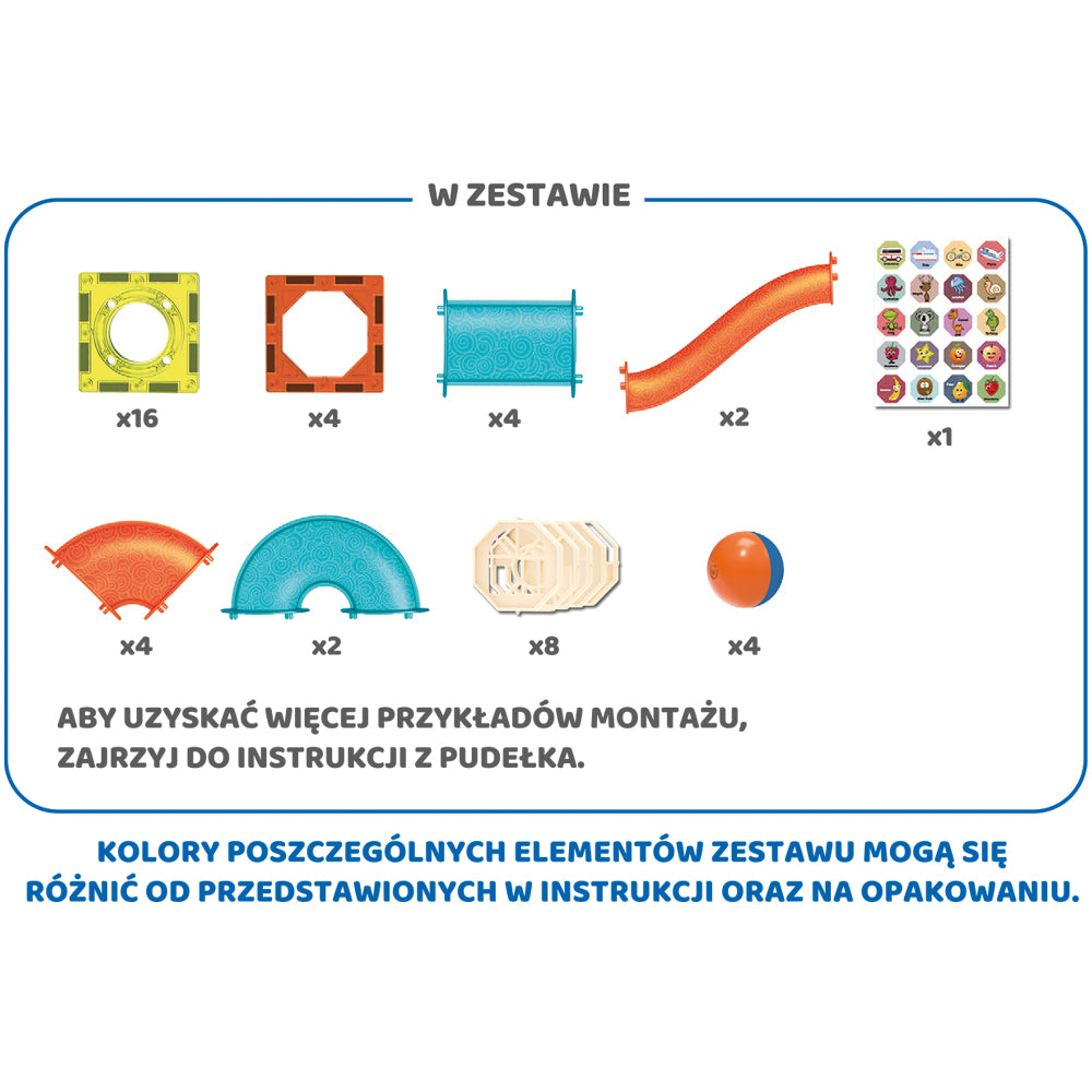 Klocki magnetyczne - 44 elementy