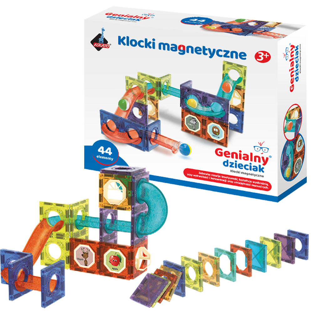 Klocki magnetyczne - 44 elementy