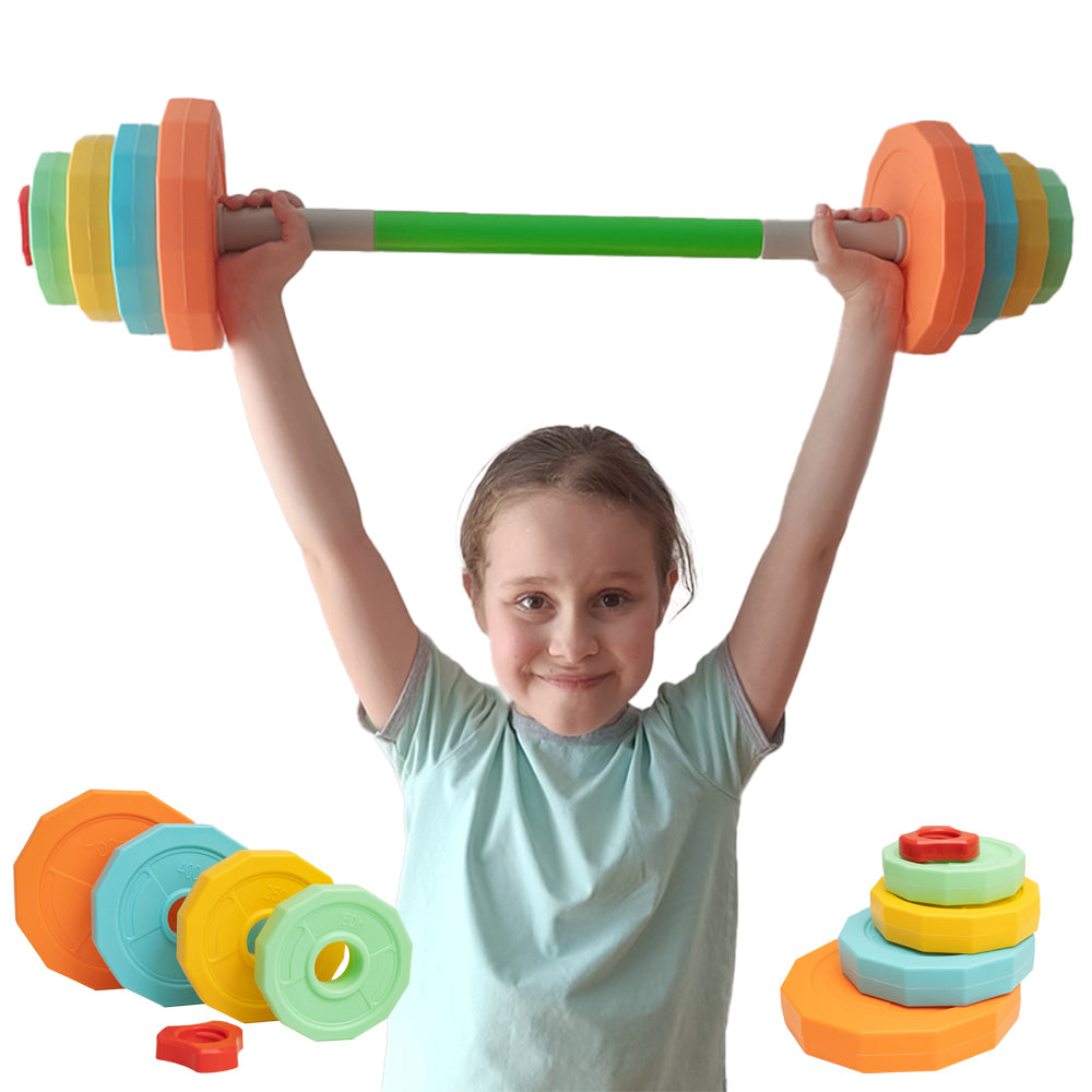 Kolorowa sztanga dla dzieci – regulowana waga do 3 kg