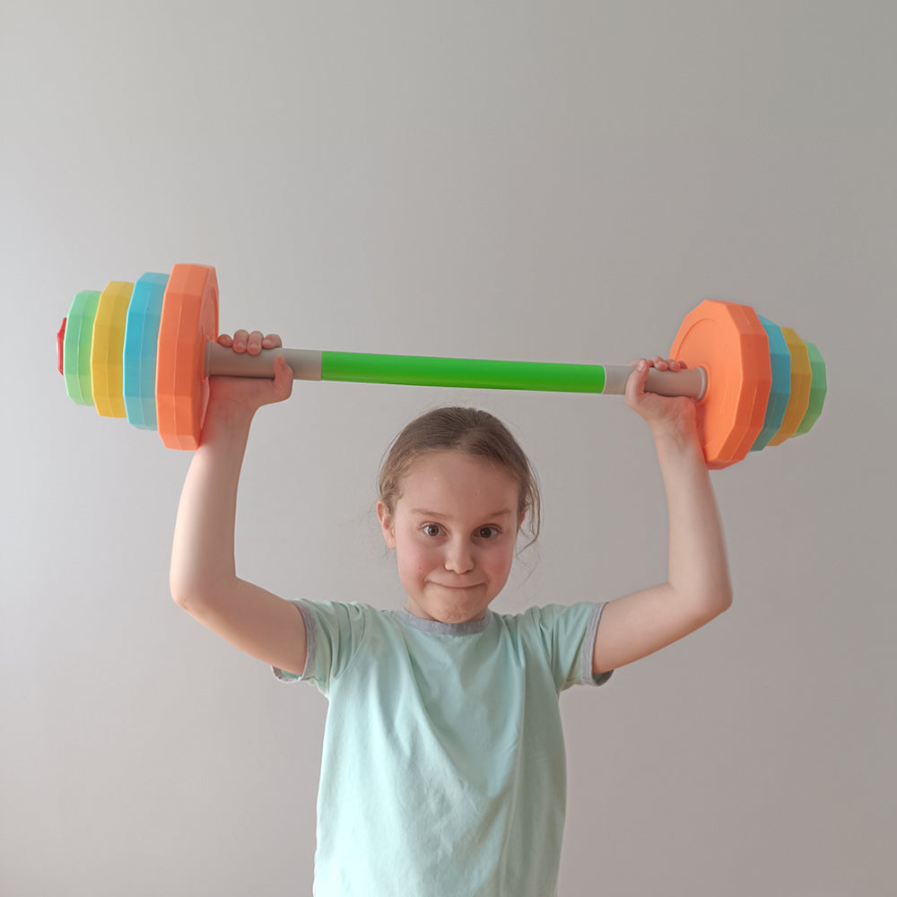 Kolorowa sztanga dla dzieci – regulowana waga do 3 kg