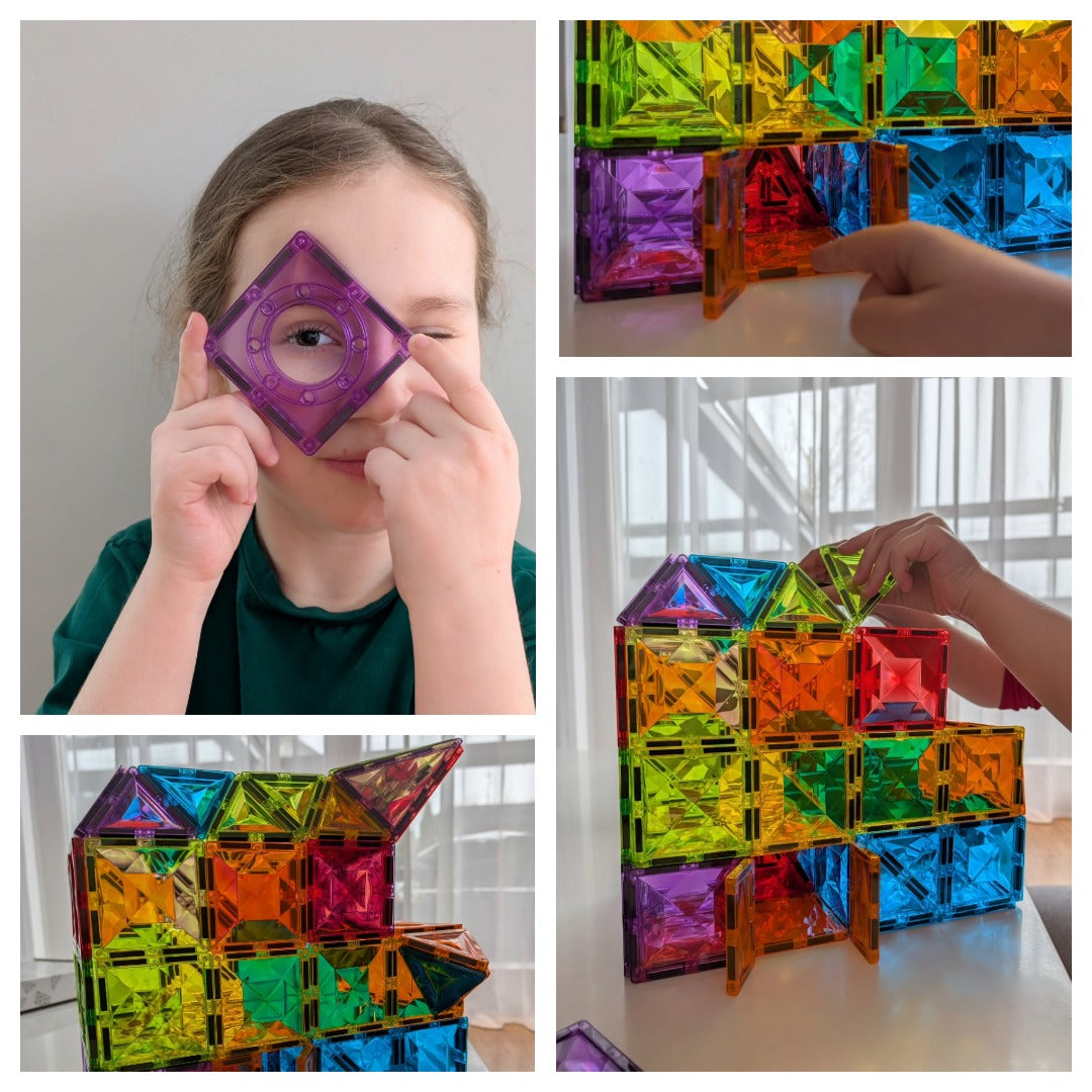 Klocki magnetyczne 3D – 100 elementów