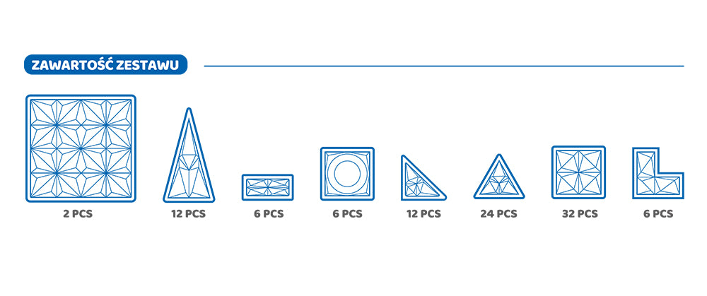 Klocki magnetyczne 3D – 100 elementów