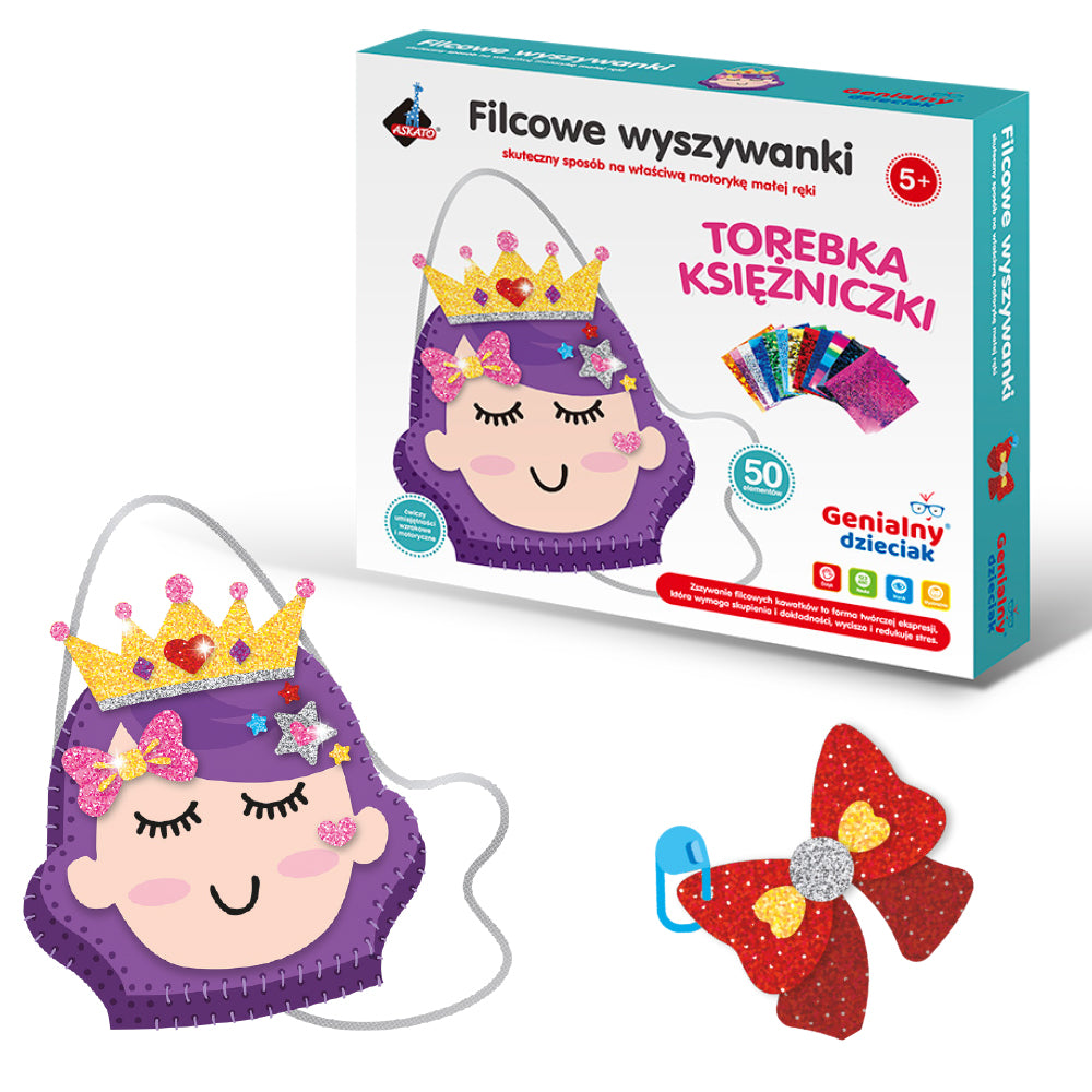 Zestaw kreatywny Filcowa wyszywanka – Torebka Księżniczka
