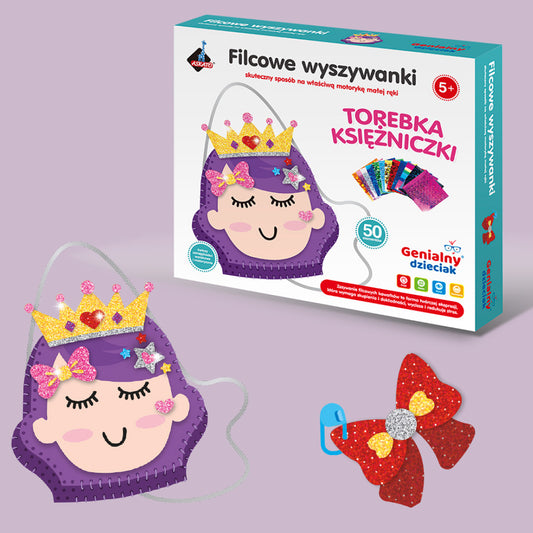 Zestaw kreatywny Filcowa wyszywanka – Torebka Księżniczka