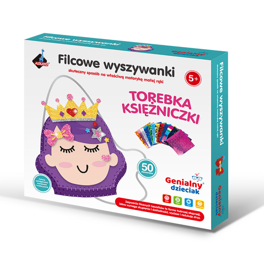 Zestaw kreatywny Filcowa wyszywanka – Torebka Księżniczka