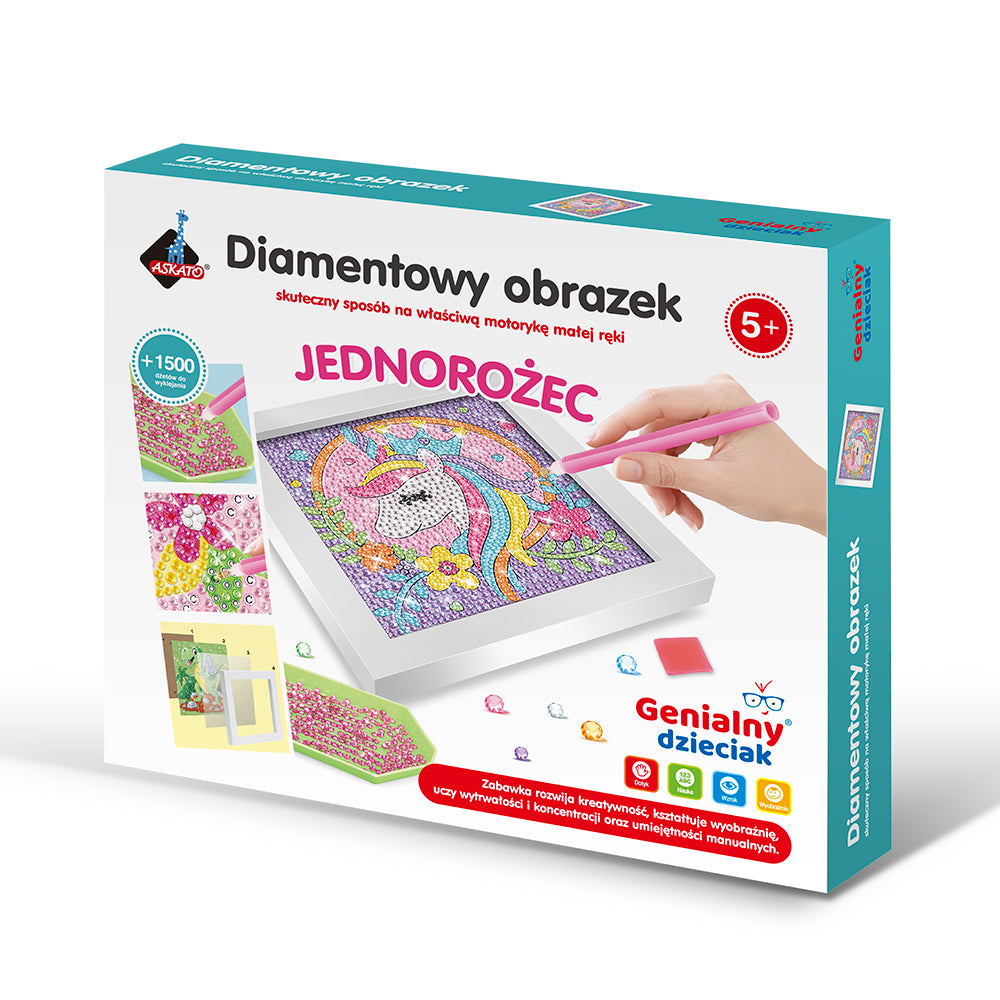 Diamentowy obrazek – Jednorożec