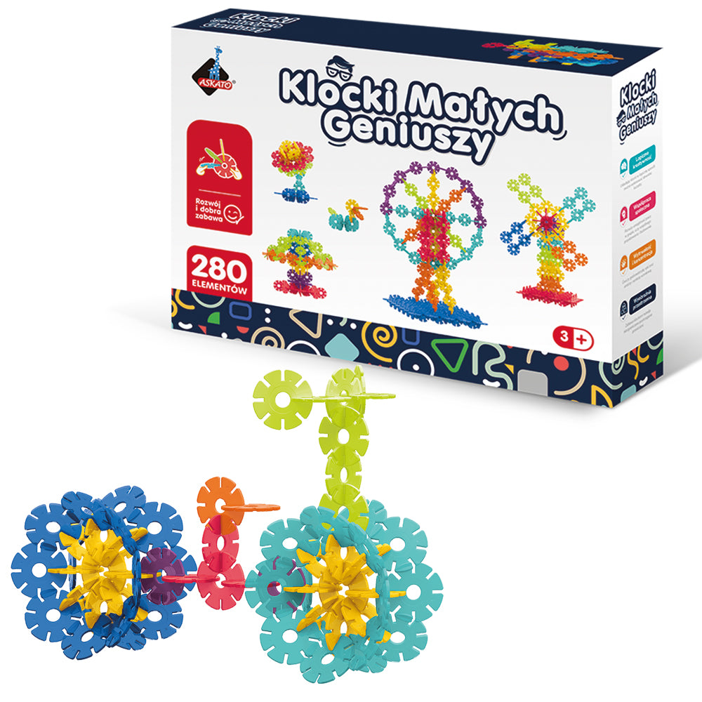 Klocki Małych Geniuszy ŚNIEŻYNKI – 280 elementów