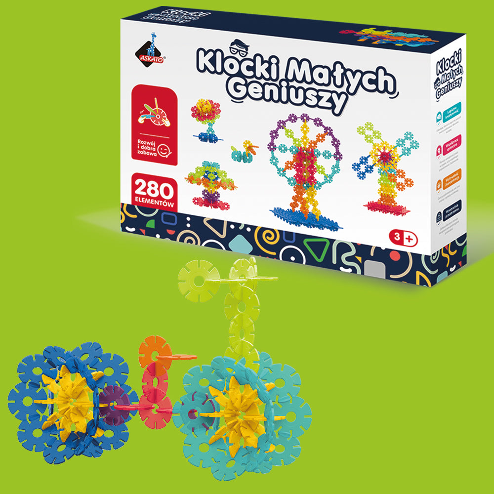 Klocki Małych Geniuszy ŚNIEŻYNKI – 280 elementów