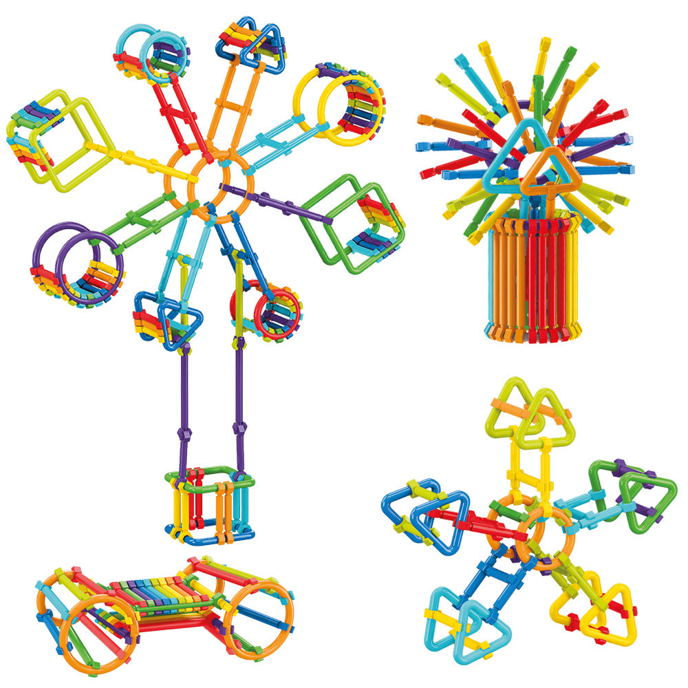 Klocki Małych Geniuszy PATYKI – 420 elementów