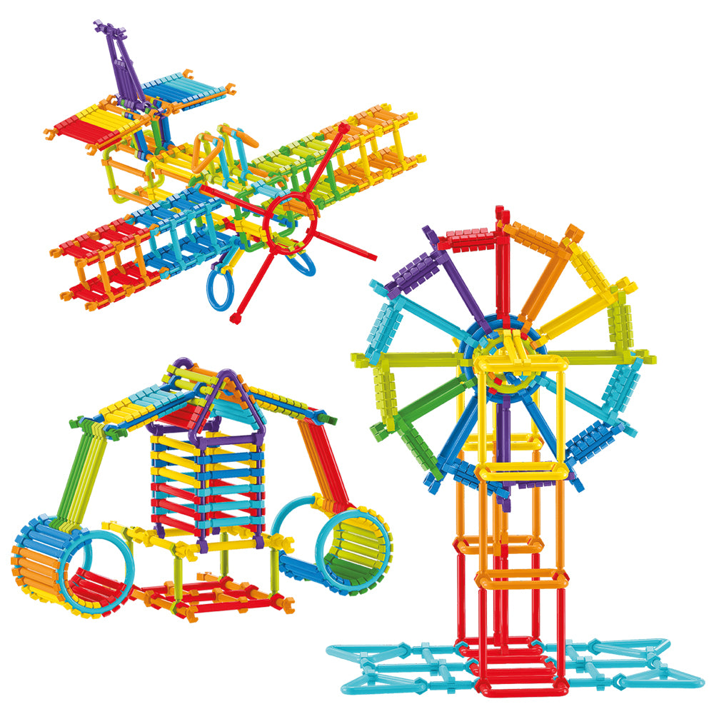 Klocki Małych Geniuszy PATYKI – 420 elementów