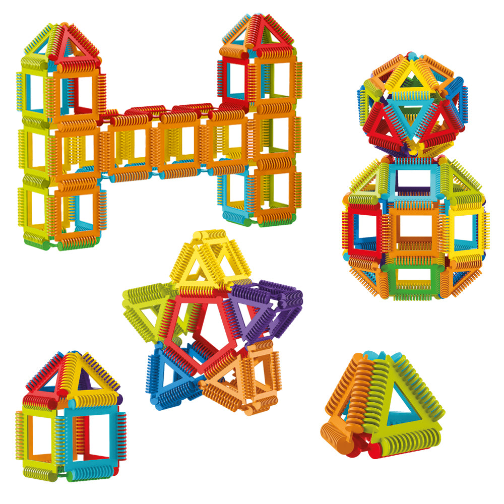 Klocki Małych Geniuszy GEOMETRYCZNE SZCZOTKI – 40 elementów