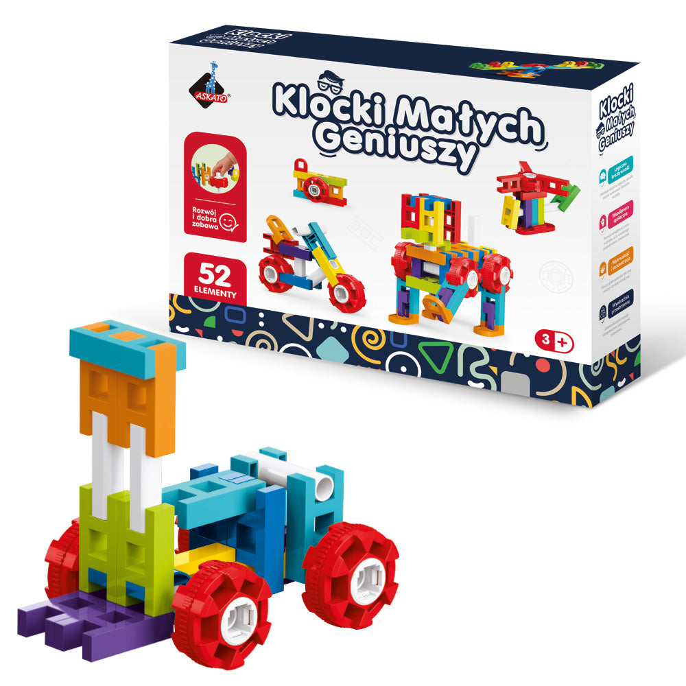 Klocki Małych Geniuszy DRABINKI – 52 elementy