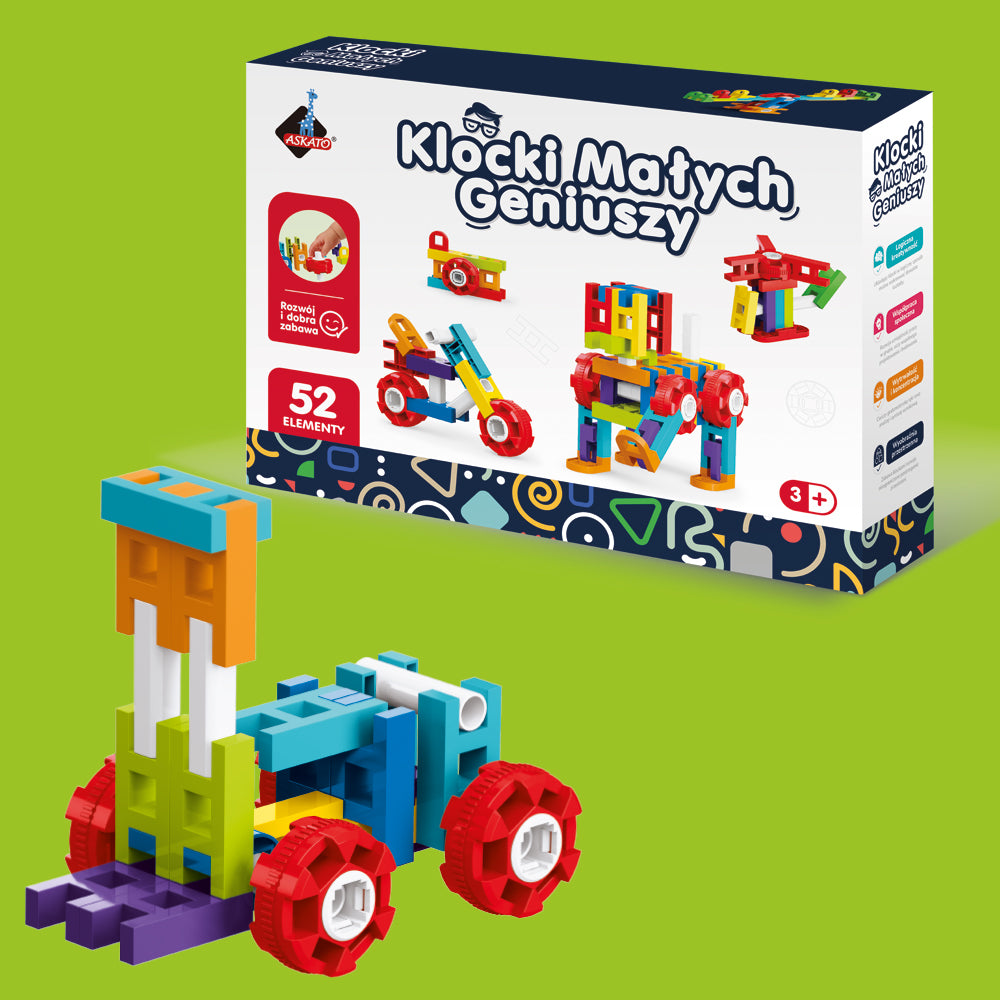 Klocki Małych Geniuszy DRABINKI – 52 elementy