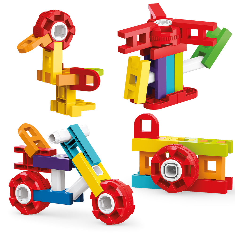 Klocki Małych Geniuszy DRABINKI – 52 elementy