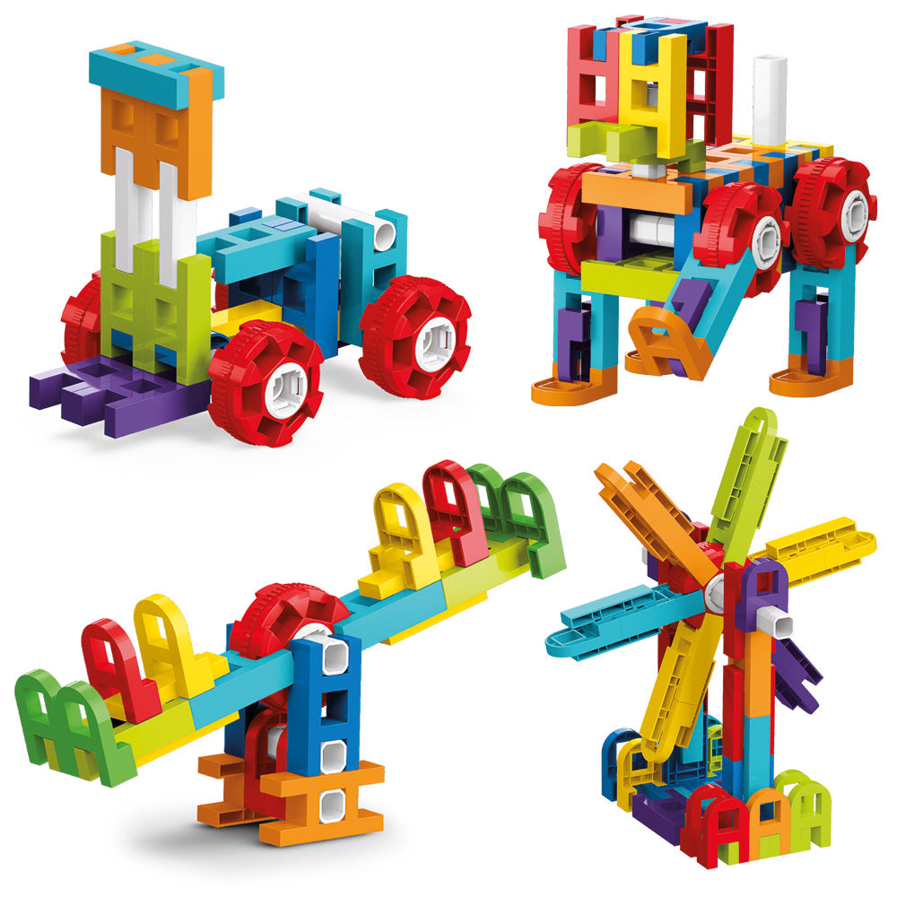 Klocki Małych Geniuszy DRABINKI – 52 elementy