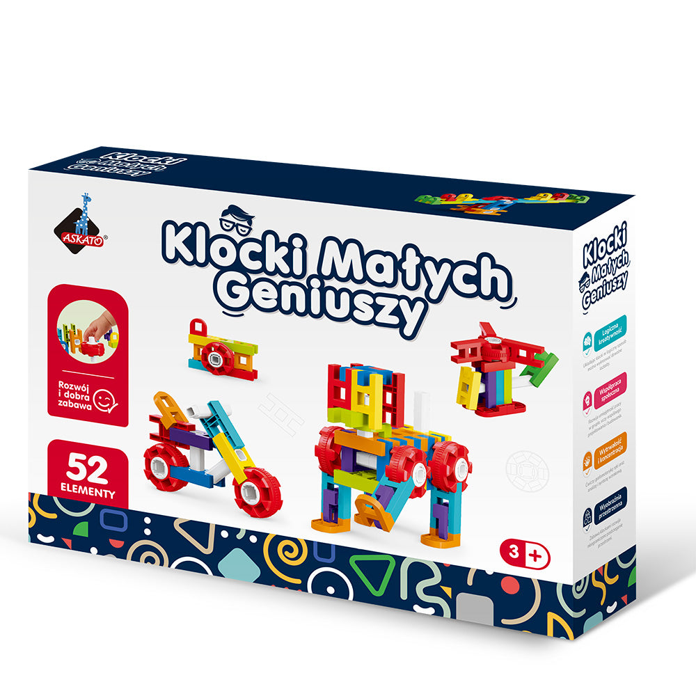 Klocki Małych Geniuszy DRABINKI – 52 elementy