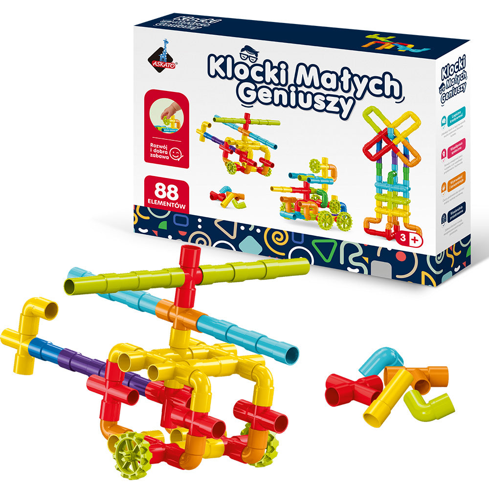 Klocki Małych Geniuszy ZŁĄCZKI – 88 elementów