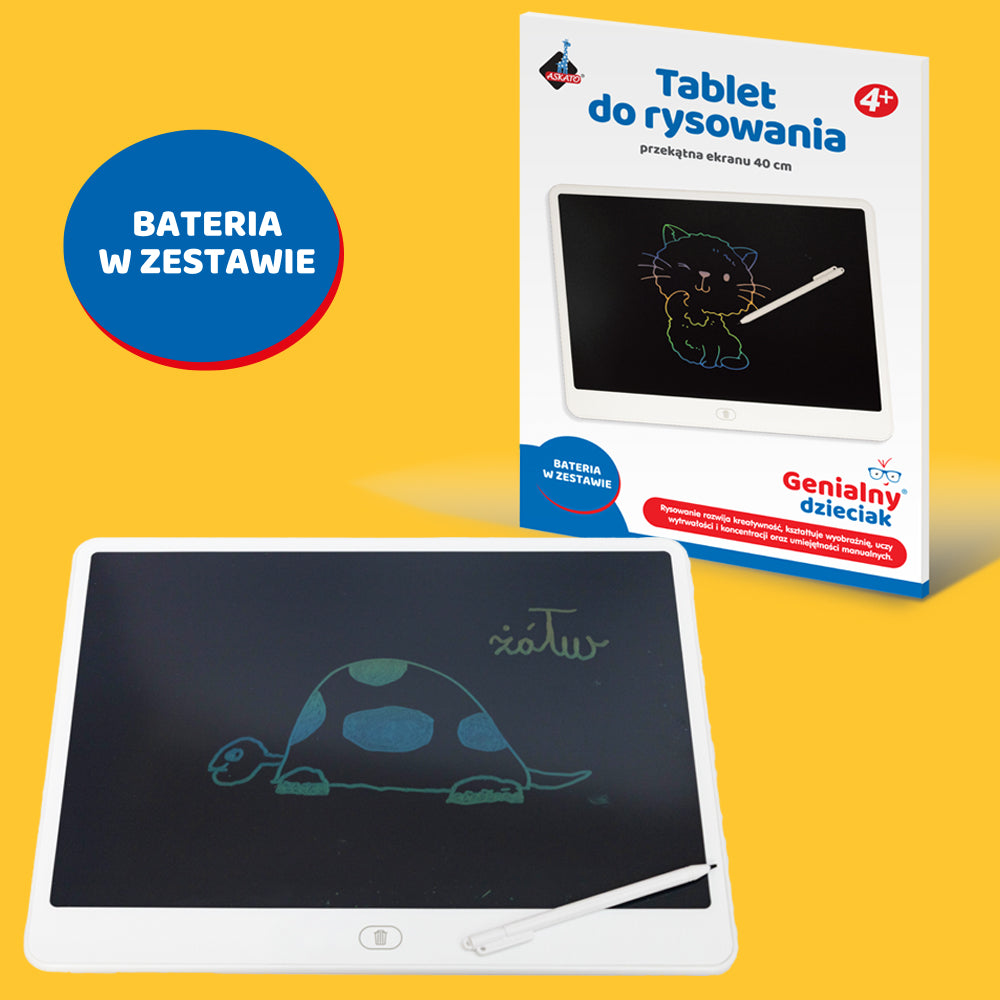 Duży kolorowy tablet do rysowania z rysikiem – 16 cali