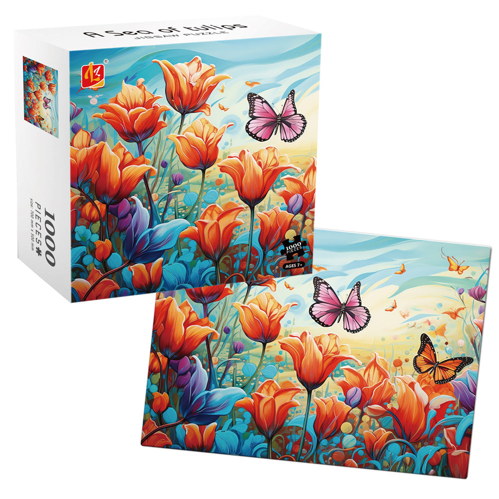 Puzzle do układania Tulipany - 1000 elementów