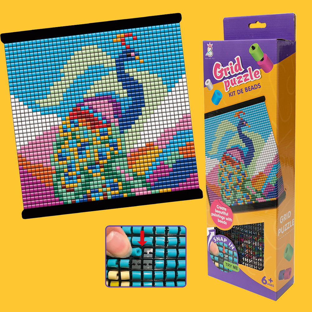 Koralikowy obraz - Paw